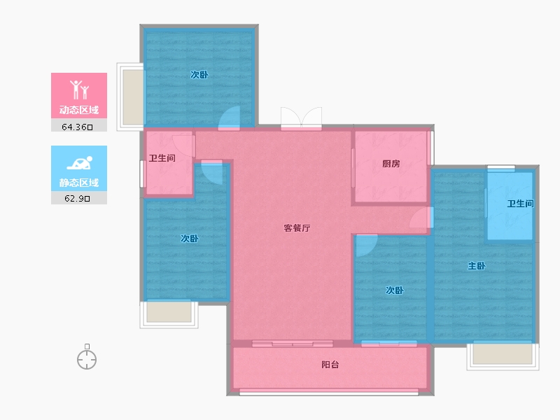 江西省-吉安市-滨江翡翠学府-115.25-户型库-动静分区