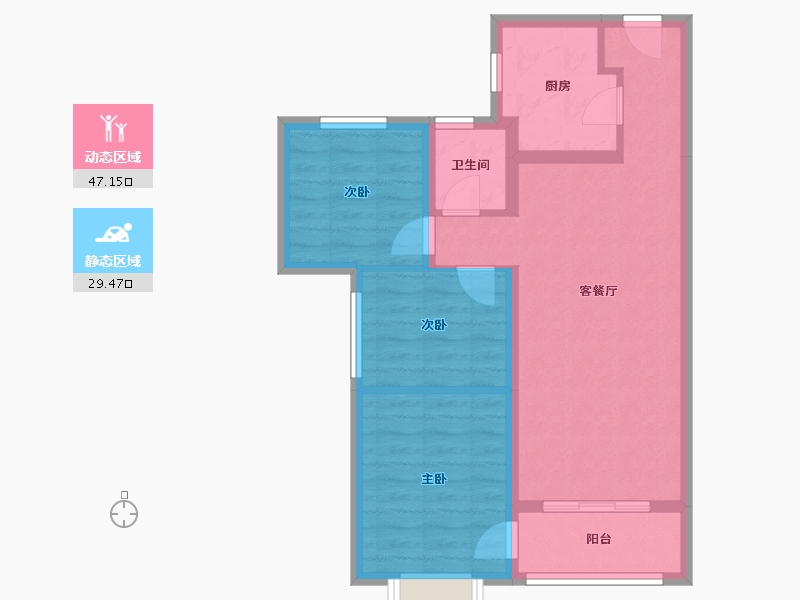 陕西省-榆林市-万居红山印-68.06-户型库-动静分区