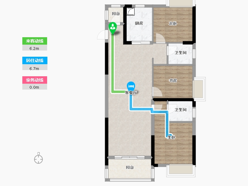 湖北省-仙桃市-蓝天白云-89.00-户型库-动静线