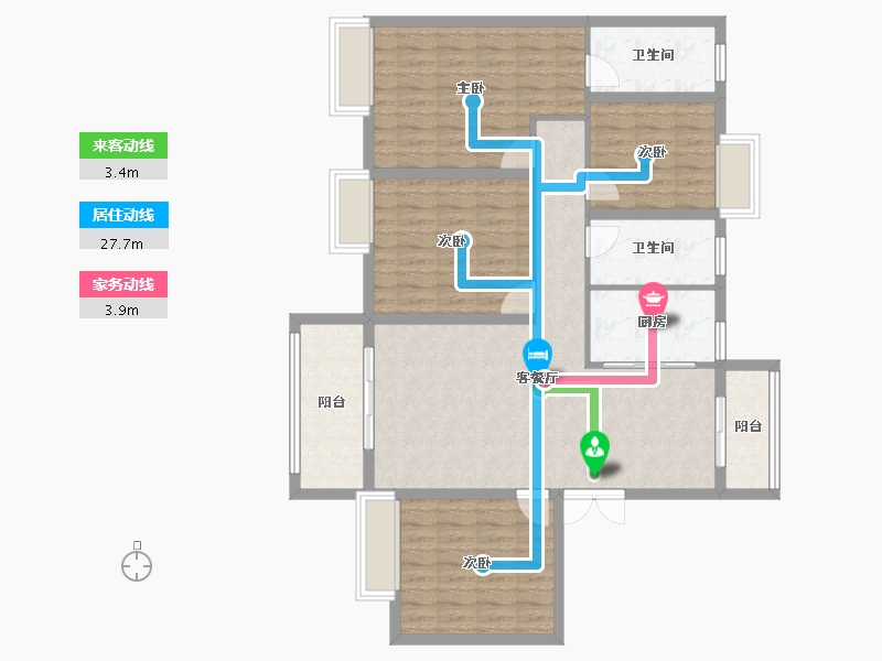 江西省-吉安市-滨江翡翠学府-113.04-户型库-动静线