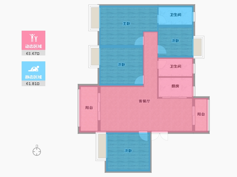 江西省-吉安市-滨江翡翠学府-113.04-户型库-动静分区