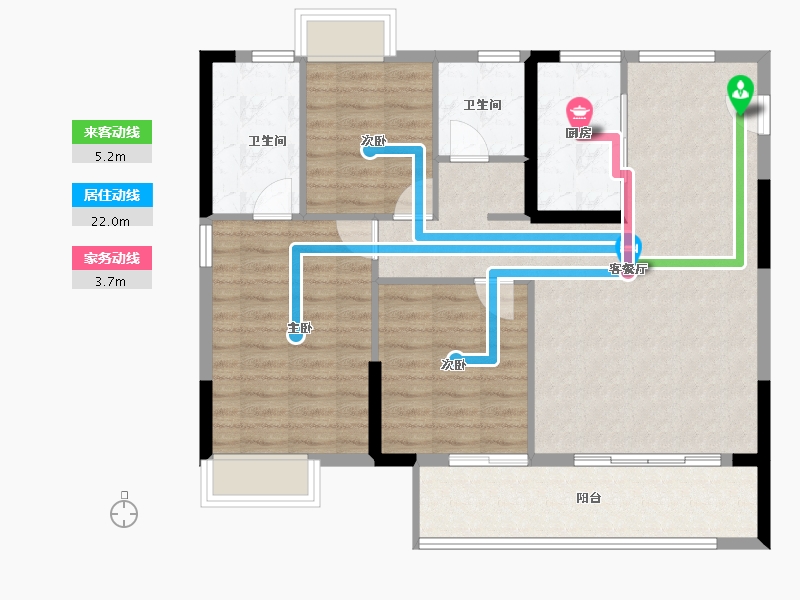 江西省-吉安市-浩城天樾-95.67-户型库-动静线