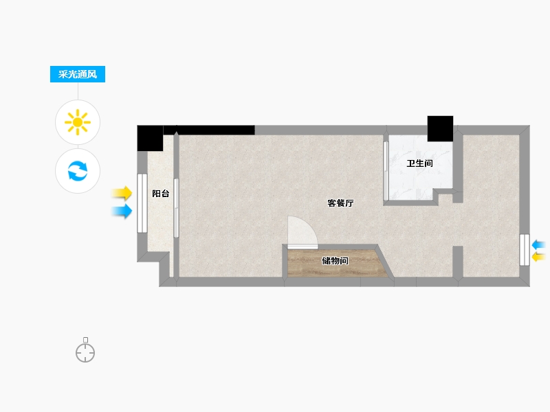 广东省-广州市-中洲公馆-30.00-户型库-采光通风