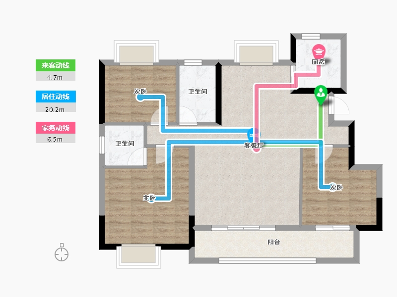 江西省-吉安市-泰和成功郡-89.15-户型库-动静线