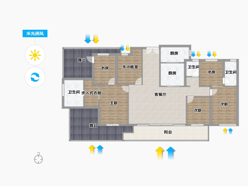 江西省-赣州市-嘉福·万达广场-184.00-户型库-采光通风