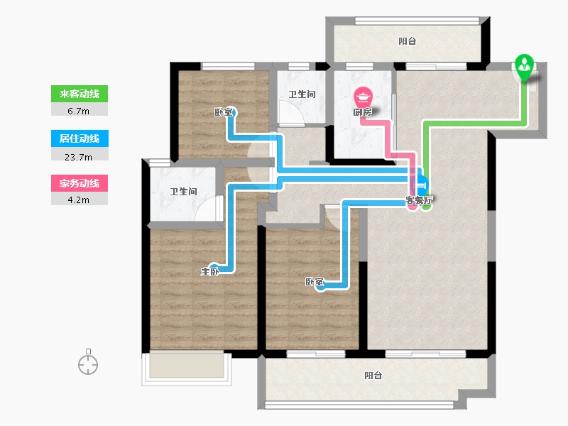 湖南省-长沙市-澳海文澜府-97.69-户型库-动静线