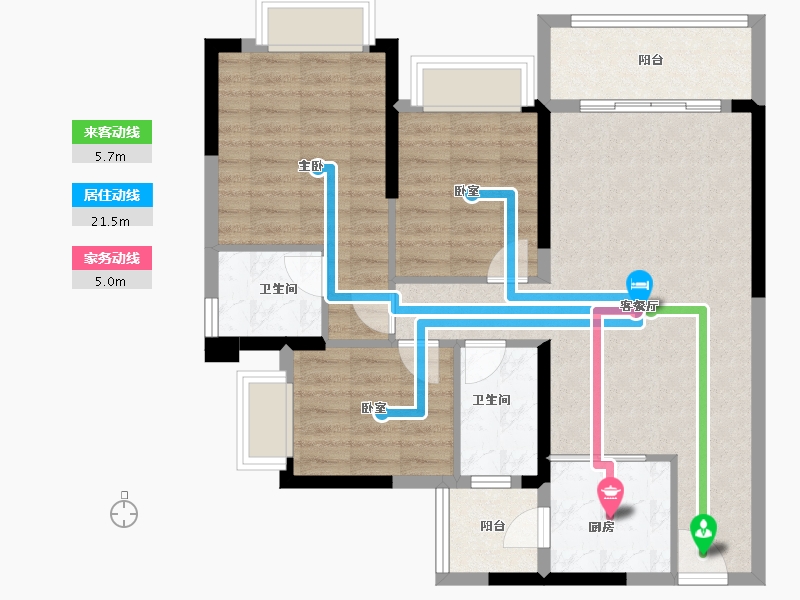 广东省-广州市-敏捷绿湖首府-86.50-户型库-动静线