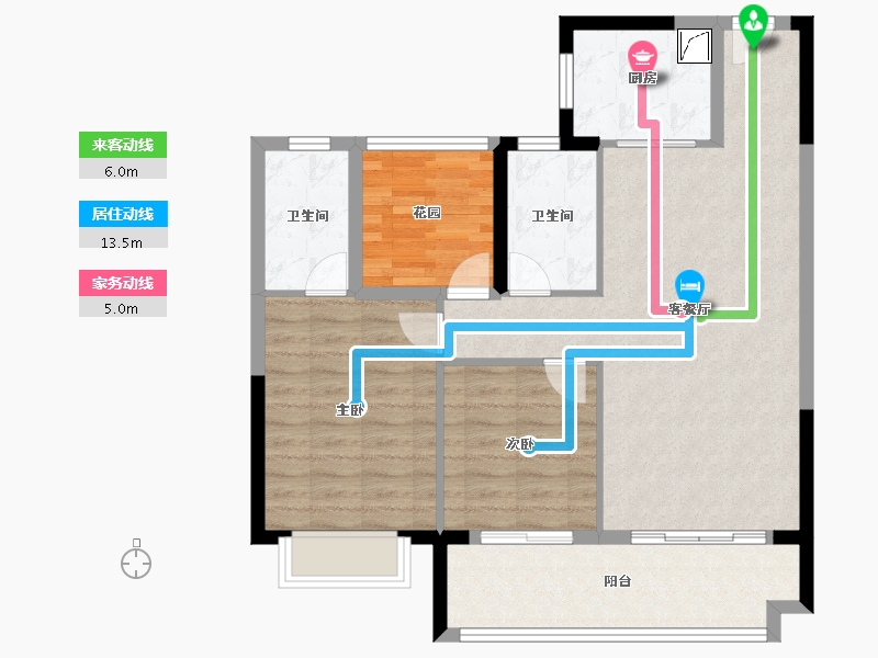 湖南省-长沙市-建工·象山国际-88.80-户型库-动静线