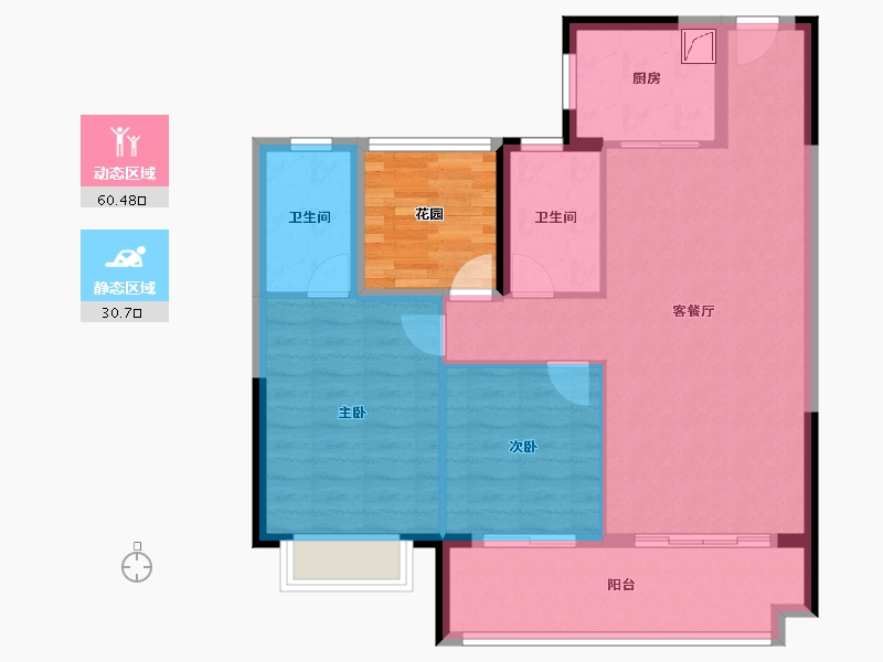 湖南省-长沙市-建工·象山国际-88.80-户型库-动静分区