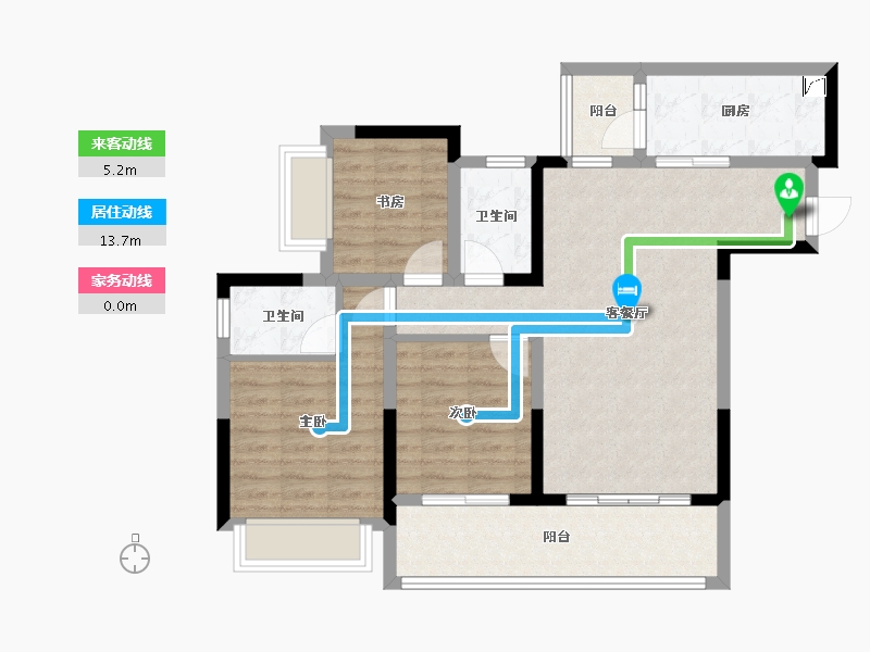 重庆-重庆市-长江著-88.00-户型库-动静线