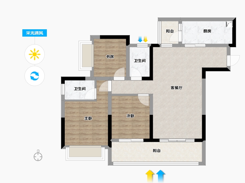 重庆-重庆市-长江著-88.00-户型库-采光通风