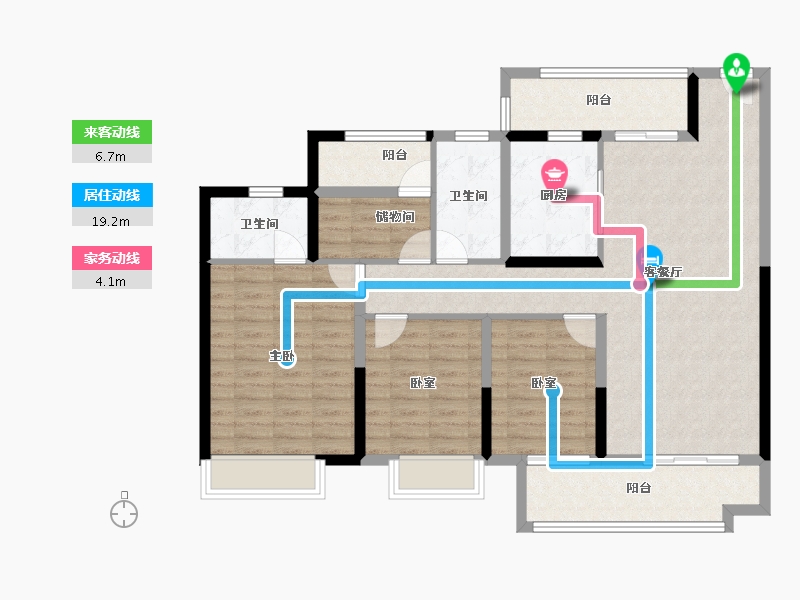 湖南省-长沙市-澳海文澜府-110.71-户型库-动静线