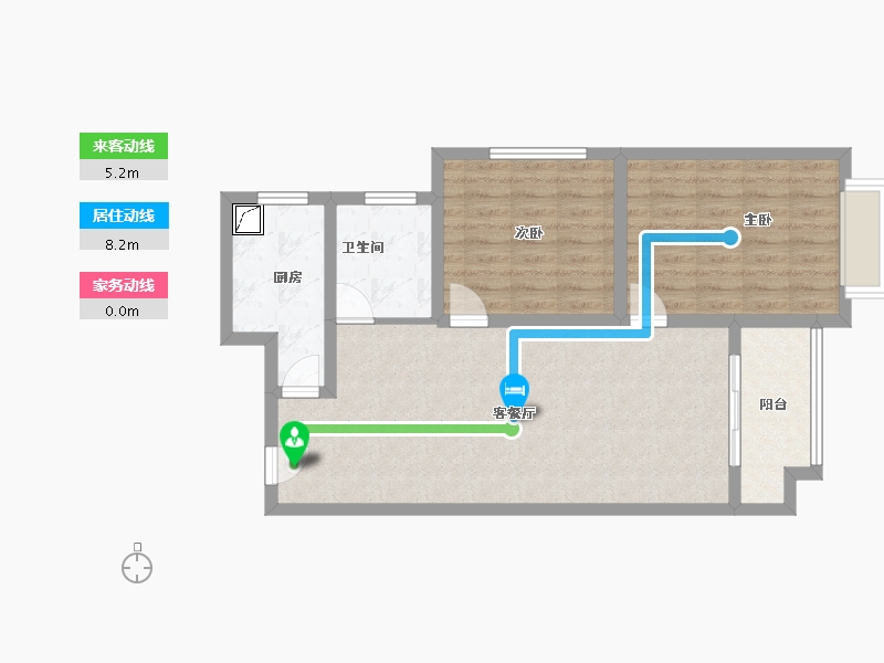 上海-上海市-东外滩·爱国里-75.44-户型库-动静线