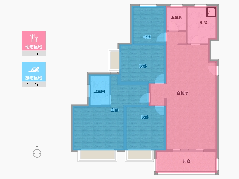 上海-上海市-保利·天汇-111.06-户型库-动静分区