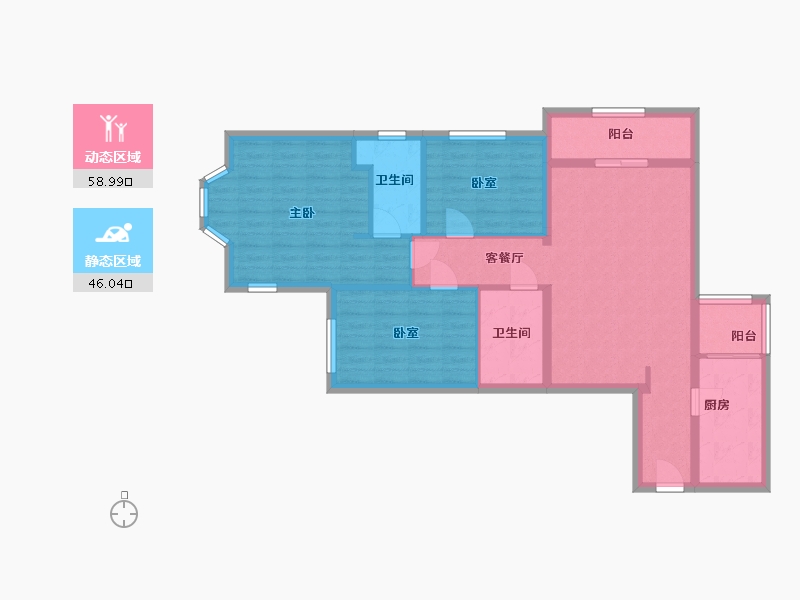 北京-北京市-阳春光华家园-99.00-户型库-动静分区