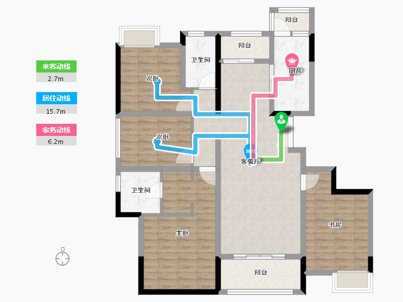 广东省-广州市-广州融创文旅城-114.40-户型库-动静线