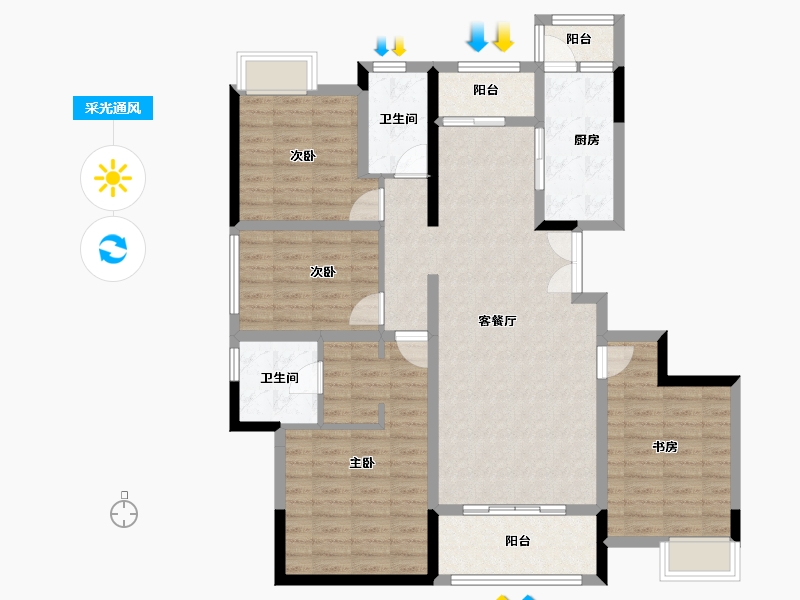 广东省-广州市-广州融创文旅城-114.40-户型库-采光通风