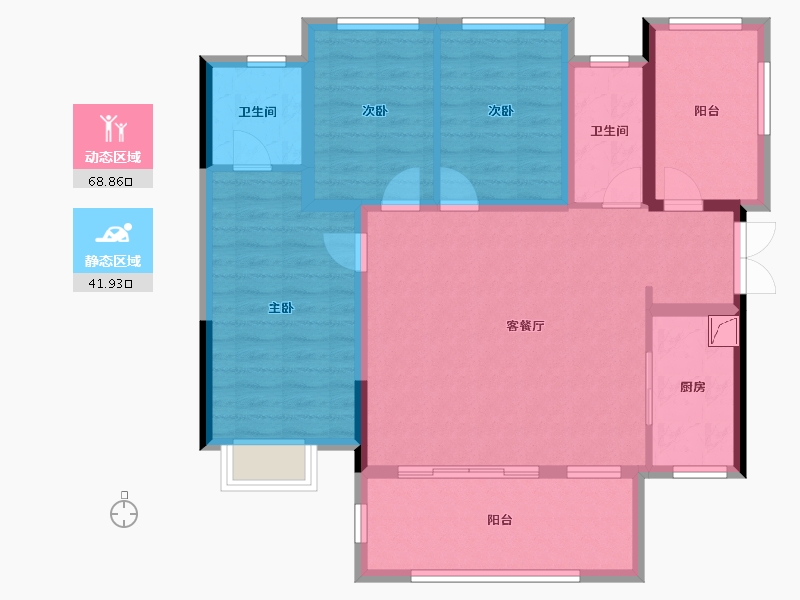 贵州省-贵阳市-宝能国际会展城-99.20-户型库-动静分区