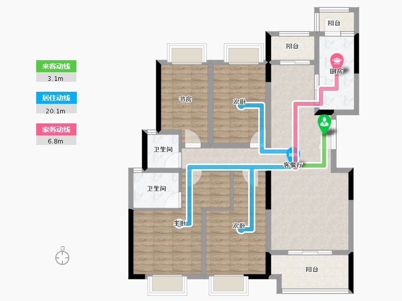 广东省-广州市-广州融创文旅城-110.40-户型库-动静线