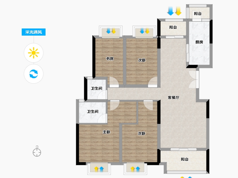 广东省-广州市-广州融创文旅城-110.40-户型库-采光通风