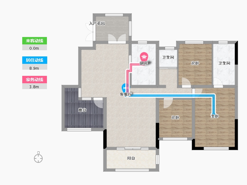 湖南省-长沙市-长房·宁都公馆-115.69-户型库-动静线