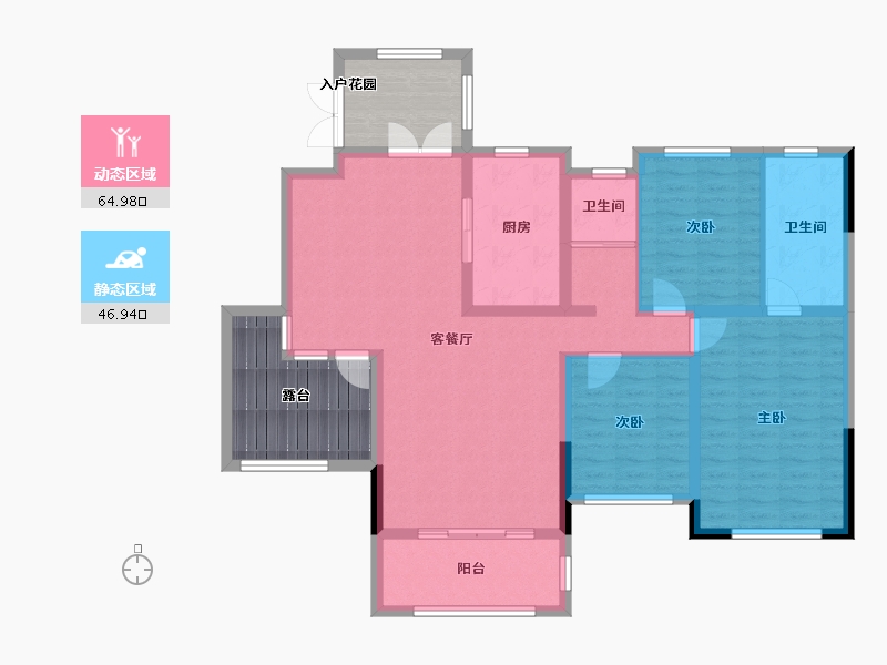 湖南省-长沙市-长房·宁都公馆-115.69-户型库-动静分区