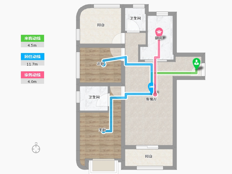 广东省-珠海市-高新宝龙城-63.15-户型库-动静线