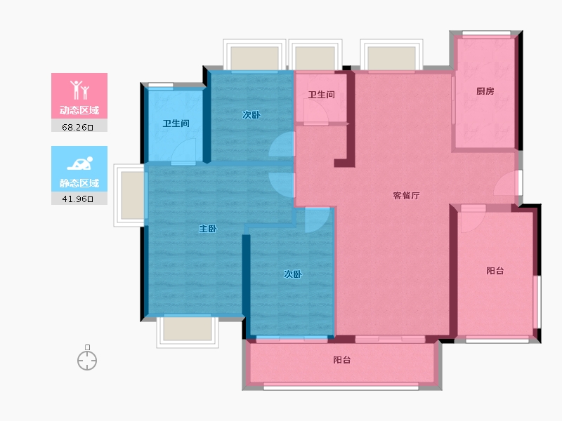 广东省-广州市-保利上宸-99.36-户型库-动静分区