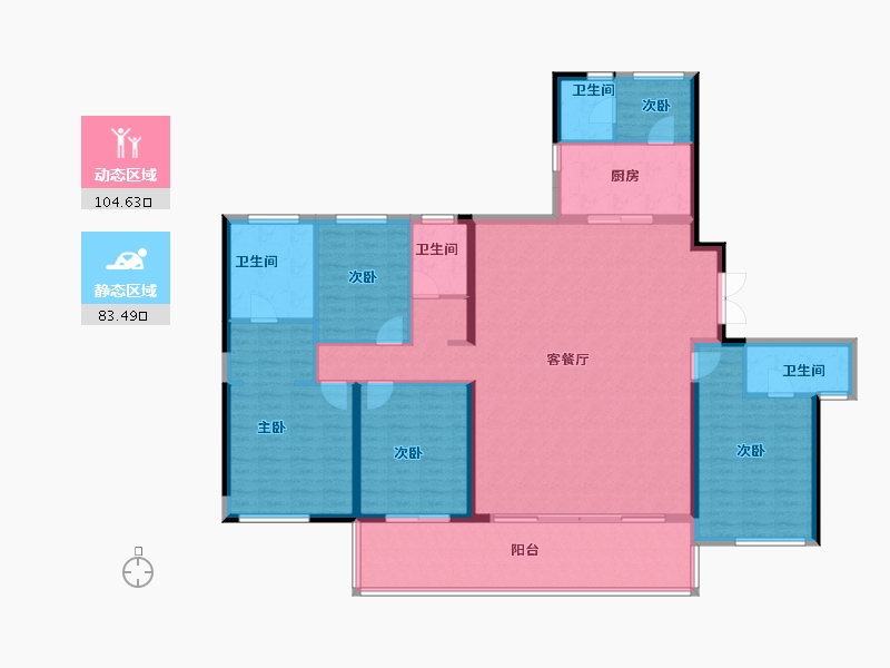 福建省-泉州市-泉州世茂城-172.32-户型库-动静分区