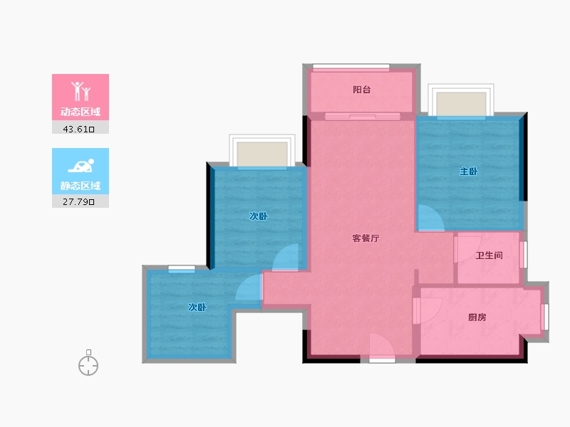 广东省-广州市-合景保利·香樾四季花园-63.71-户型库-动静分区