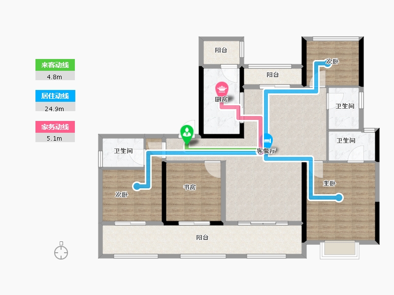 江苏省-常州市-常发珑玥-139.95-户型库-动静线