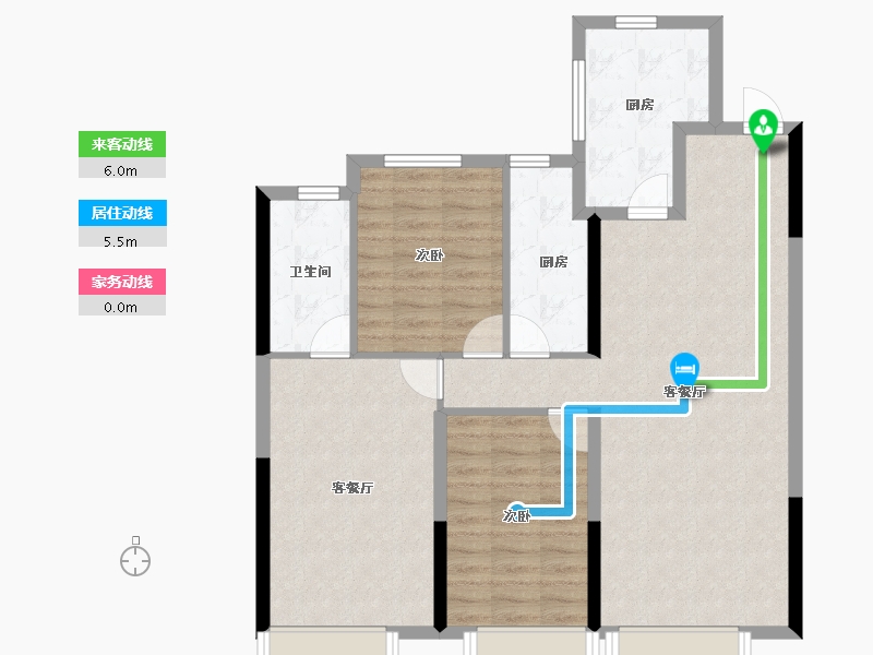 辽宁省-大连市-富力东堤湾畔-92.00-户型库-动静线