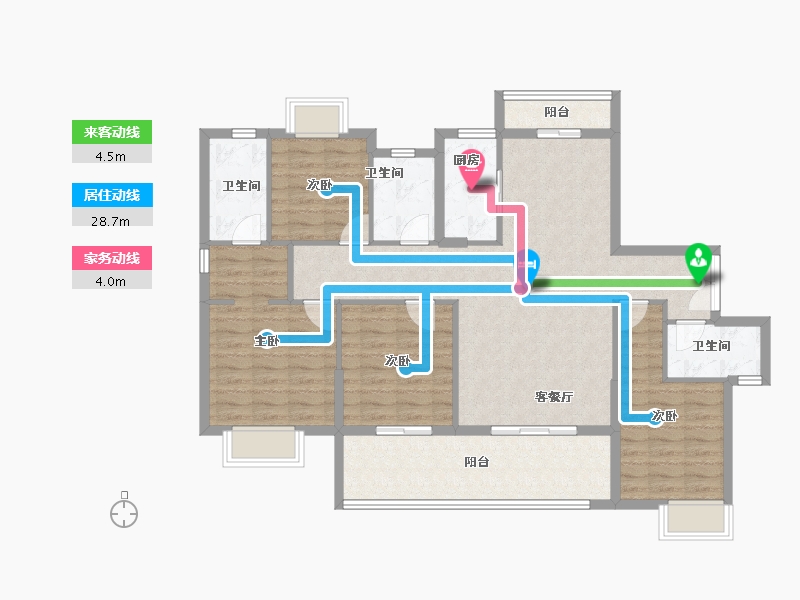 福建省-泉州市-惠安金龙华庭-115.42-户型库-动静线