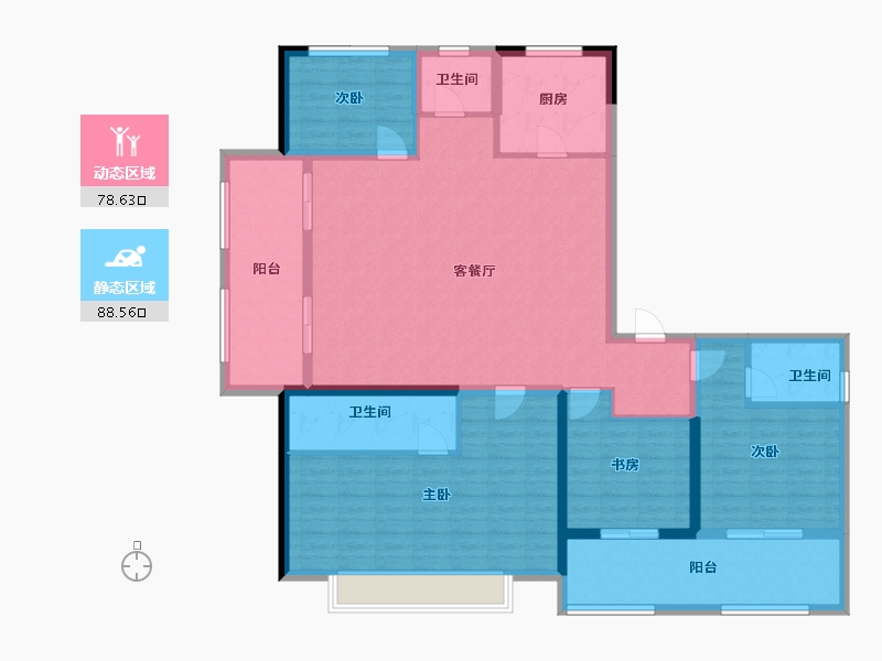 江苏省-常州市-常发珑玥-151.69-户型库-动静分区