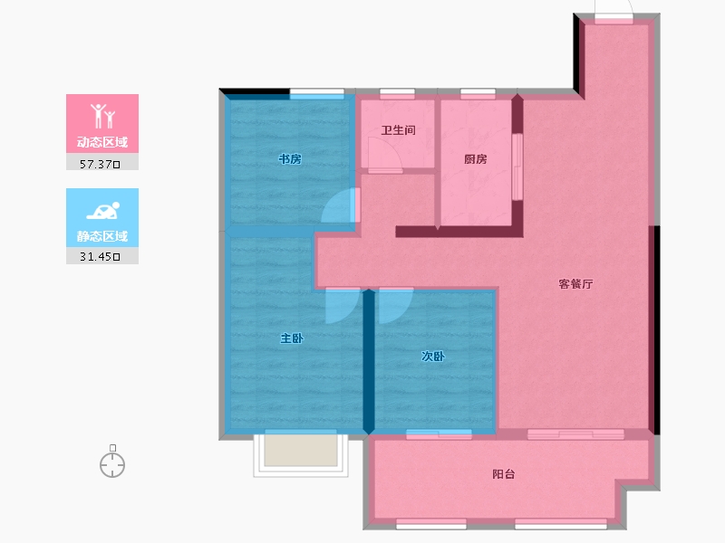 江苏省-常州市-常发珑玥-79.26-户型库-动静分区