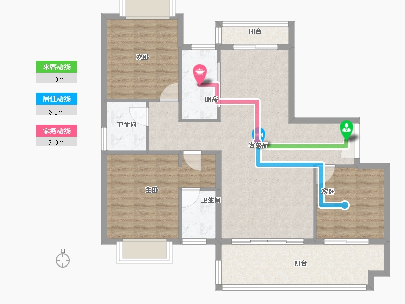 福建省-泉州市-惠安金龙华庭-99.25-户型库-动静线