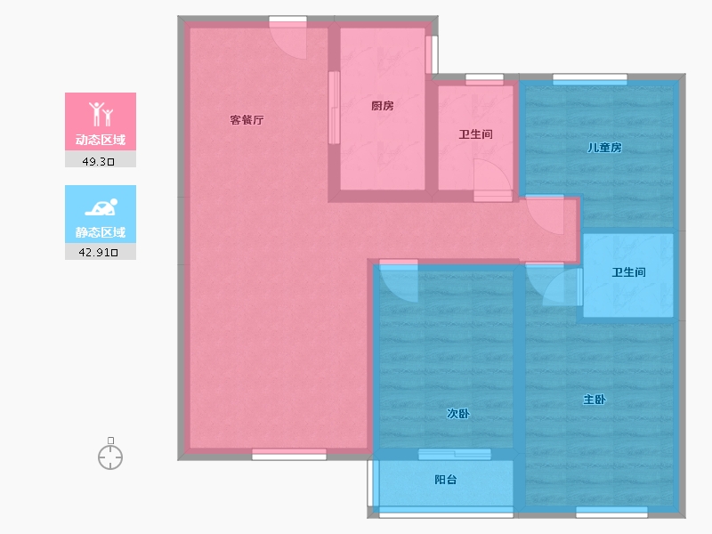 河北省-廊坊市-雅筑颐园-100.00-户型库-动静分区