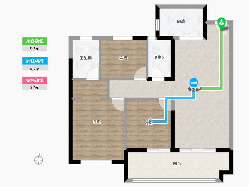 福建省-泉州市-泉州世茂城-87.17-户型库-动静线