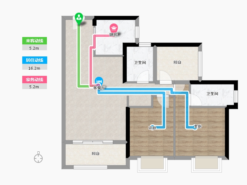 广东省-广州市-保利上宸-76.76-户型库-动静线