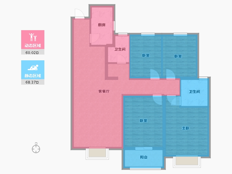 山东省-滨州市-天悦学府-115.21-户型库-动静分区