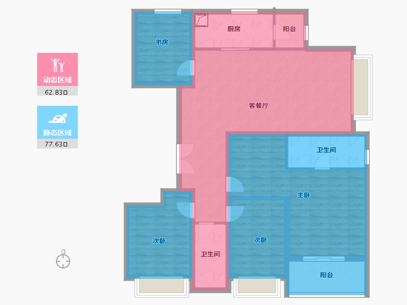 上海-上海市-保利·天汇-125.99-户型库-动静分区