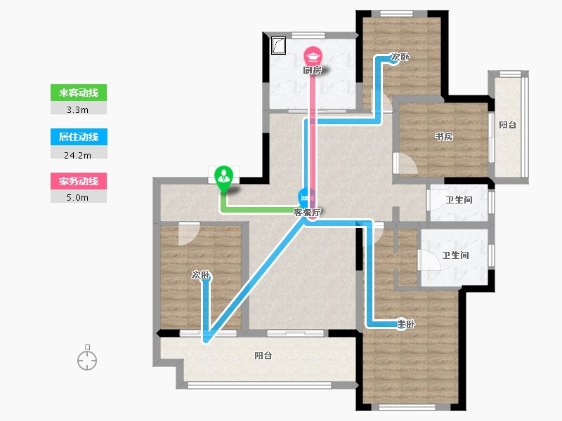 江苏省-常州市-随园金麟府-120.00-户型库-动静线