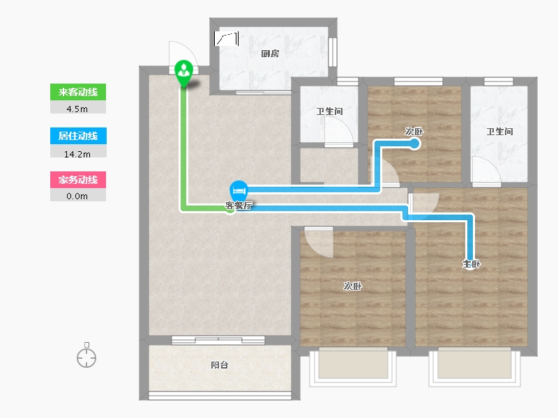 山西省-太原市-汾河明珠-89.23-户型库-动静线