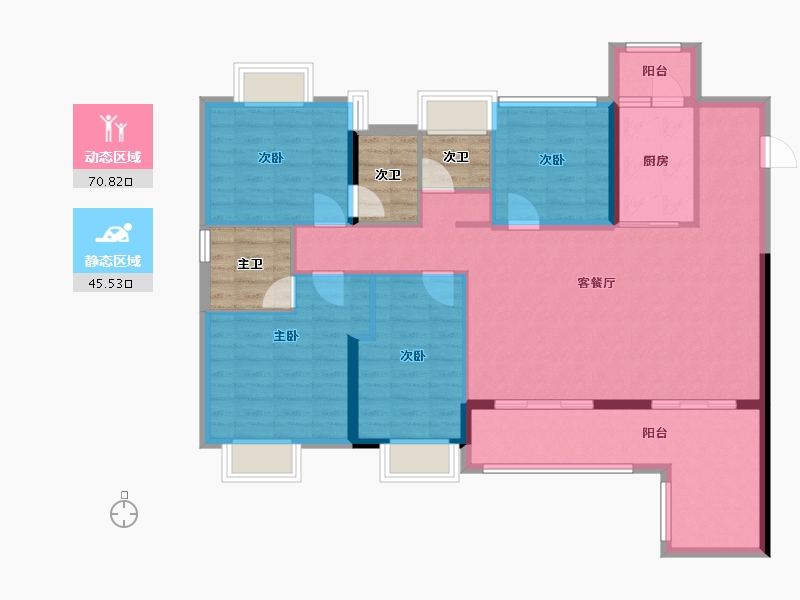 广东省-广州市-品实云湖花城-115.21-户型库-动静分区