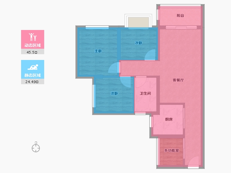 广东省-广州市-珠江花城-61.60-户型库-动静分区