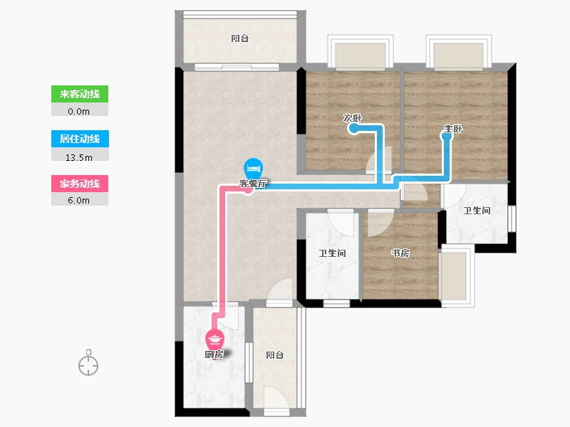 广东省-广州市-碧桂园凤凰城云顶-73.96-户型库-动静线