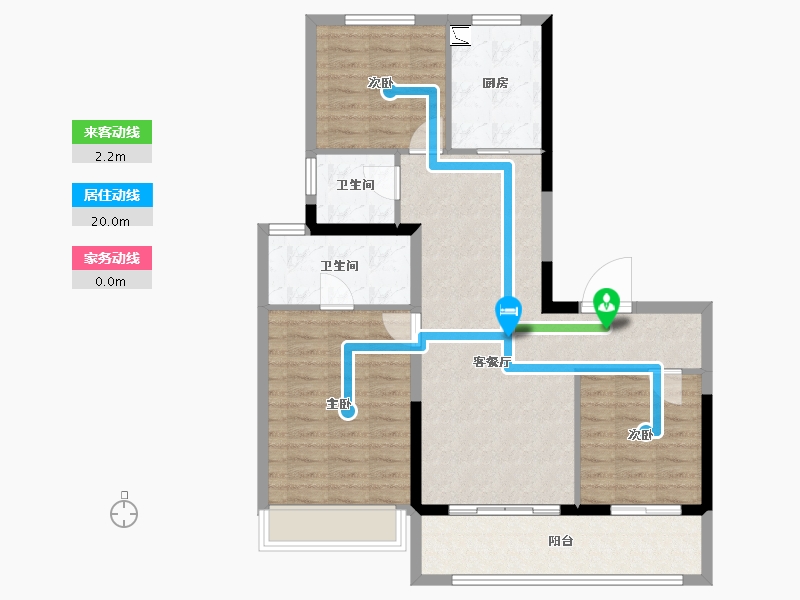 江苏省-常州市-保利和光晨樾-90.40-户型库-动静线