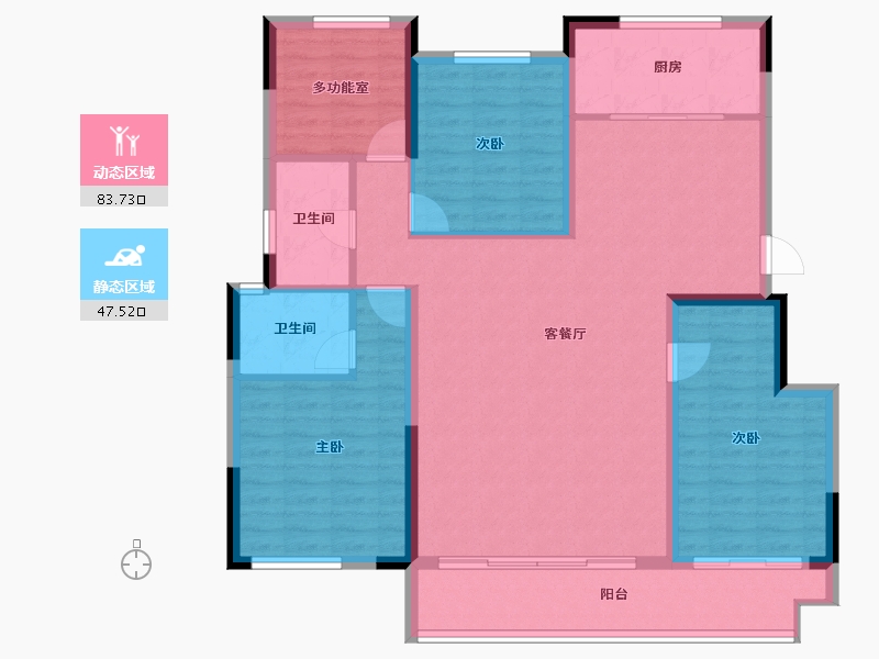 浙江省-宁波市-香湖丹堤3期-119.14-户型库-动静分区