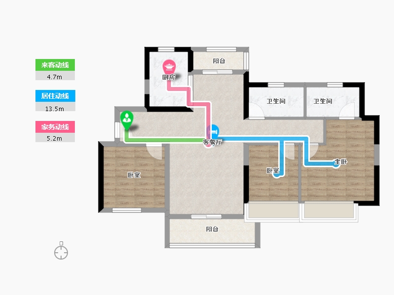 广东省-广州市-广州融创文旅城-87.20-户型库-动静线