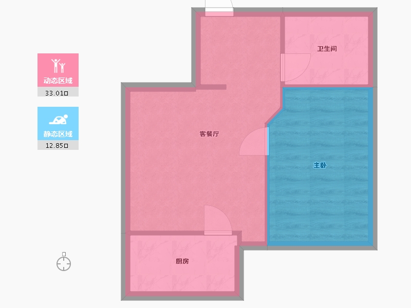 浙江省-宁波市-绿城·百合公寓-45.00-户型库-动静分区